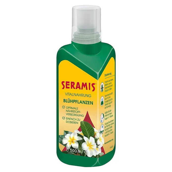 Seramis Flüssigdünger - 500 ml, Geeignet für: Blühpflanzen - Flasche Seramis Vitalnahrung für Blühpflanzen. Optimale Nährstoffversorgung und einfache Dosierung für prächtige Blüten.
