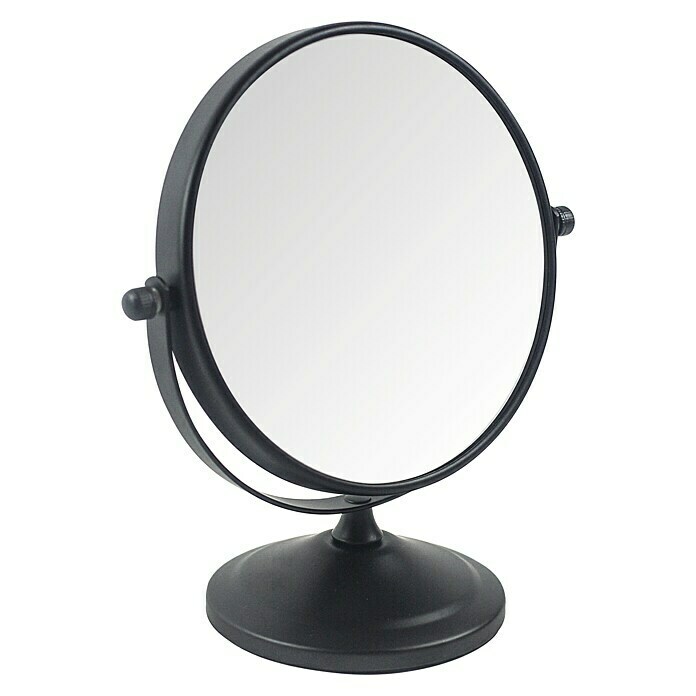 Deblanch Espejo cosmético (15 x 15 cm, Redonda, Negro, Aumento: 300 %)