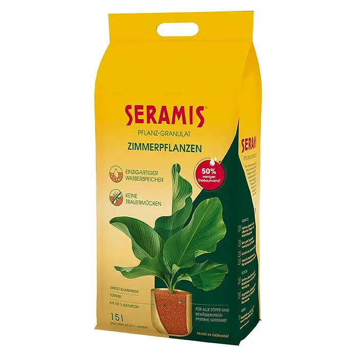 Seramis Pflanzengranulat - 15 l - Eine Packung Seramis Pflanz-Granulat Zimmerpflanzen, ein torffreies Pflanzgranulat für Zimmerpflanzen.