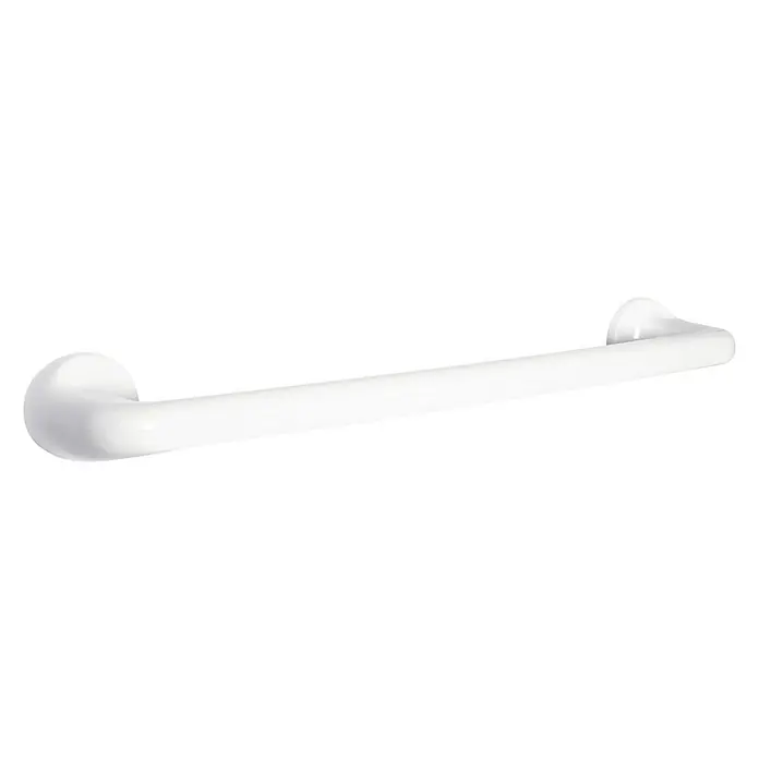 Tatay Toallero - Ancho: 57 cm, Atornillado - Barra de apoyo blanca para mayor seguridad en el baño, proporciona estabilidad y soporte. Perfecto para personas mayores y con movilidad reducida.