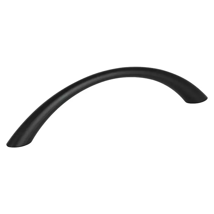 Walteco Möbelgriff Gitka - Lochabstand: 96 mm, Sonstige, Schwarz matt - Matt schwarzer, gebogener Schrankgriff.