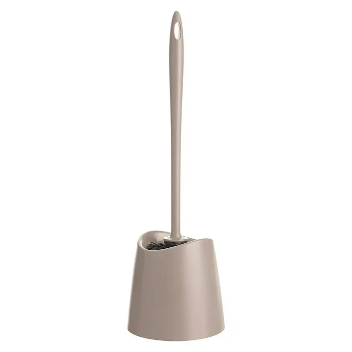 Tatay Standard Escobillero de suelo - Polipropileno, Taupe - Elegante escobilla de baño beige con soporte, que hace que la limpieza del baño sea elegante e higiénica. Perfecto para cualquier baño moderno.