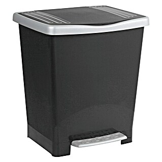 Tatay Cubo con pedal Millenium (23 l, Negro, Rectangular, Plástico)