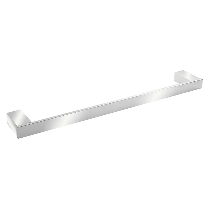 Tatay Oslo Toallero de barra - Ancho: 61 cm, Cromo - Toallero plateado de pared, diseño elegante y moderno para baños con un acabado pulido.