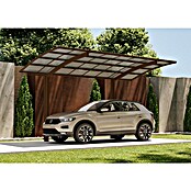 Ximax Carport Portoforte 80 (4,9 x 2,7 m, Einfahrtshöhe: Max. 2,2 m, Mattbraun, Schneelast: 100 kg/m²)
