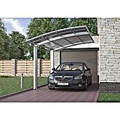 Ximax Carport Portoforte 60 (4,9 x 2,7 m, Einfahrtshöhe: Max. 2,2 m, Edelstahloptik, Schneelast: 75 kg/m²)