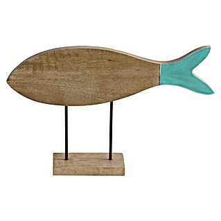 Marine Business Cocoa Figura decorativa Pez (Turquesa/Marrón, Madera, 1 ud.)