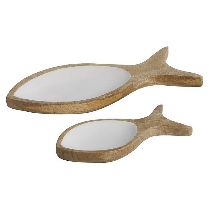 Marine Business Cocoa Set de vajilla Peces (Madera, Blanco/Marrón) | BAUHAUS