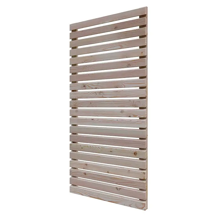 Sichtschutzelement Rhombus - B x H: 89 x 179 cm - Eine hölzerne Sichtschutzwand aus hellen Holzlatten, ideal für Garten oder Terrasse. Schafft Privatsphäre und ein modernes Ambiente im Außenbereich.
