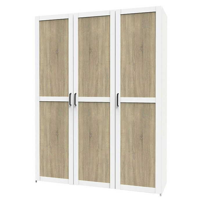 Muebles Pitarch Armario para ropa Coimbra (L x An x Al: 50 x 150 x 200 cm, Blanco/Roble Cambrian, Espesor: 16 mm) | BAUHAUS