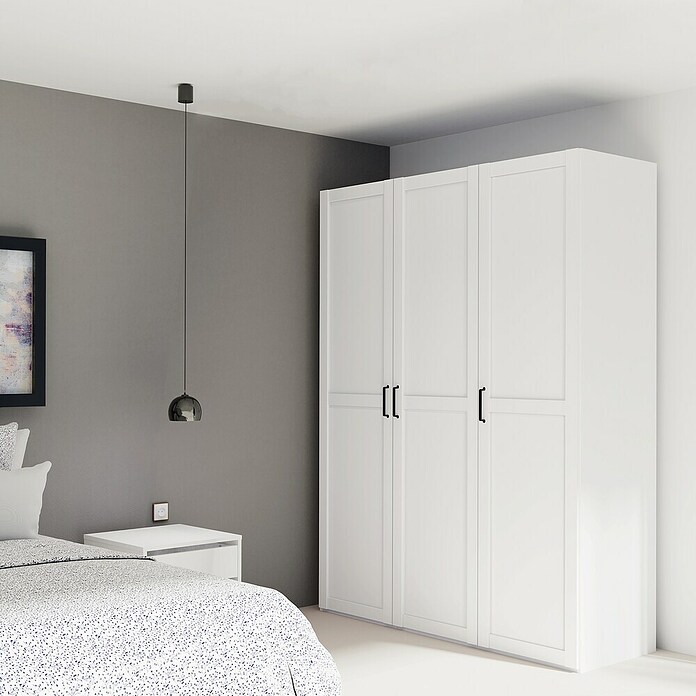 Muebles Pitarch Armario para ropa Coimbra (L x An x Al: 50 x 150 x 200 cm, Blanco/Roble Cambrian, Espesor: 16 mm) | BAUHAUS