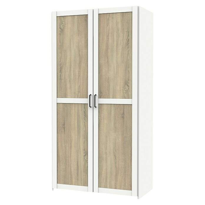 Muebles Pitarch Armario para ropa Coimbra (L x An x Al: 50 x 100 x 200 cm, Blanco/Roble Cambrian, Espesor: 16 mm, Reversible) | BAUHAUS