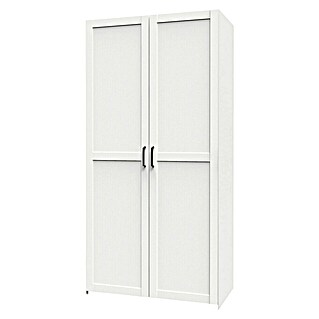 Muebles Pitarch Armario para ropa Coimbra (L x An x Al: 50 x 100 x 200 cm, Blanco/Roble Cambrian, Espesor: 16 mm, Reversible)