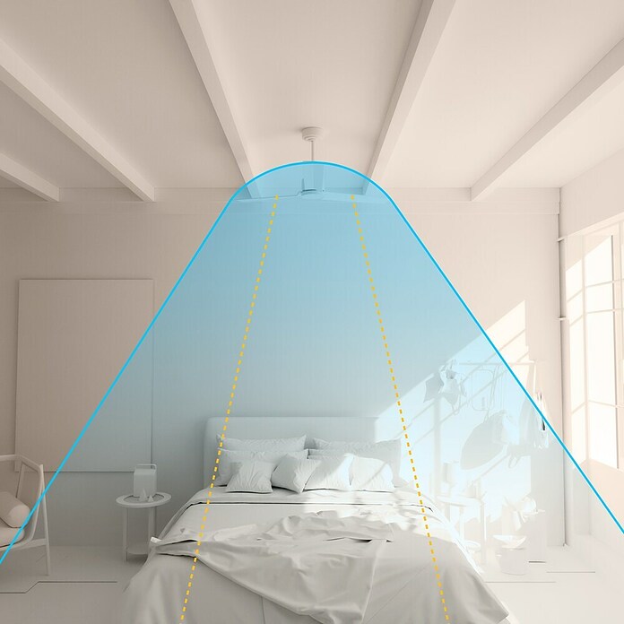 Sulion Ventilador de techo Elba (Blanco/Madera, 132 cm, 22 W) | BAUHAUS