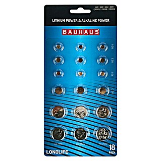 BAUHAUS Knopfzelle Power 18 Stk. AG1/AG3/AG4/AG13 (1,5 V, 18 Stk.)