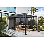 Sunfun Milos Pérgola con laterales (L x An x Al: 294 x 294 x 235 cm, Aluminio, Antracita) | BAUHAUS