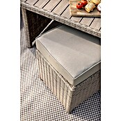 Sunfun Conjunto de muebles Portland III (6 pzs., Ratán sintético/Aluminio, Crema) | BAUHAUS
