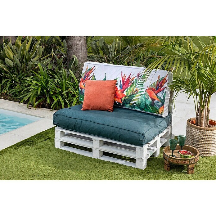 Set cojines para palet Tropical (120 x 80 x 16 cm, Multicolor, 50