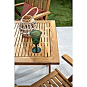 Mesa de jardín Zaira (L x An: 70 x 70 cm, Teca, Natural, Abatible)