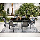 Sunfun Mesa de jardín extensible Luciana (L x An x Al: 180 x 100 x 75 cm, Aluminio, Negro, Extensible) | BAUHAUS