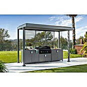 Sunfun Pérgola para barbacoa Laos (An x Pr: 342 x 168 cm, Color del armazón: Negro, Aluminio) | BAUHAUS
