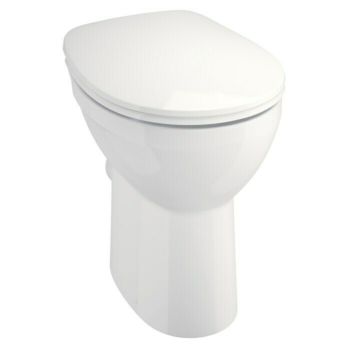 Camargue Podna WC školjka s daskom Plus 75 2.0 (S daskom za WC, 7,5 cm povećano, Dubinsko ispiranje, Bijelo)