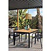 Sunfun Mesa de jardín Bellua (L x An x Al: 172 x 100 x 74 cm, Aluminio/Polywood, Antracita/Natural) | BAUHAUS
