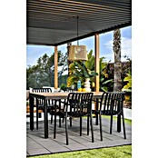 Sunfun Mesa de jardín Bellua (L x An x Al: 172 x 100 x 74 cm, Aluminio/Polywood, Antracita/Natural) | BAUHAUS
