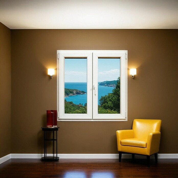 Ventana de PVC practicable-oscilobatiente (120 x 120 cm, Apertura según normativa: Derecha, Blanco) | BAUHAUS