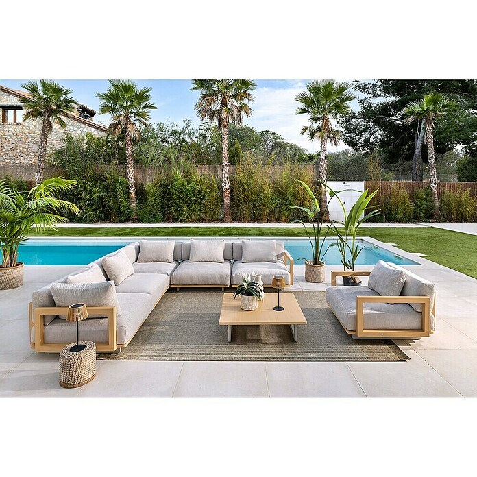 Sunfun Conjunto de muebles Camelia (7 pzs., Marrón) | BAUHAUS