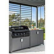 Sunfun Cocina exterior con estantería Kendra (Antracita, An x Pr x Al: 100 x 60 x 88 cm, Aluminio) | BAUHAUS