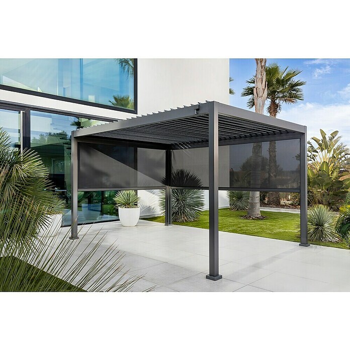 Sunfun Milos Standardni paviljon z dvema stranicama  (Do x Š x V: 392 x 294 x 235 cm, Aluminij, Antracit) | 8298 - Gartenzelte/Pavillons | ICFA - Sonnenschutz | ICF - Sonnenschutz | IC - Freizeit im Garten | I - Stadtgarten | BAUHAUS