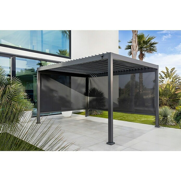 Sunfun Milos Standardni paviljon z dvema stranicama  (Do x Š x V: 392 x 294 x 235 cm, Aluminij, Antracit) | 8298 - Gartenzelte/Pavillons | ICFA - Sonnenschutz | ICF - Sonnenschutz | IC - Freizeit im Garten | I - Stadtgarten | BAUHAUS