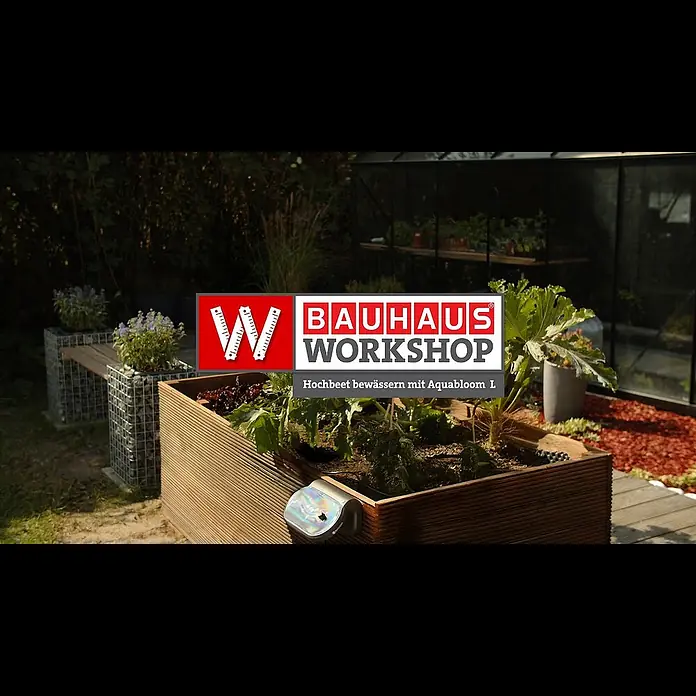 Gardena Micro-Drip Bewässerungs-Set AquaBloom L - 7,2 V, Solarbetrieben - Hochbeet-Bewsserung mit Gardena AquaBloom L | Bewsserung ohne Wasseranschluss | BAUHAUS Workshop
