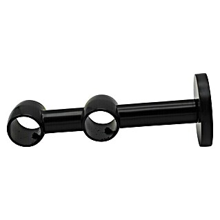 Expo Ambiente Doppelträger Noble (Schwarz, Geeignet für: Gardinenstangen Ø 20 mm, Länge: 13,4 cm)