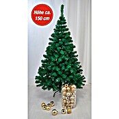 Künstlicher Weihnachtsbaum (Höhe: 150 cm, Mit Standfuß, 200 Zweige, Grün)