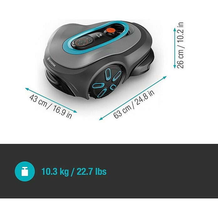 Gardena Robot cortacésped Sileno Max 1200 (1.200 m², Ancho de corte: 22 cm) | BAUHAUS