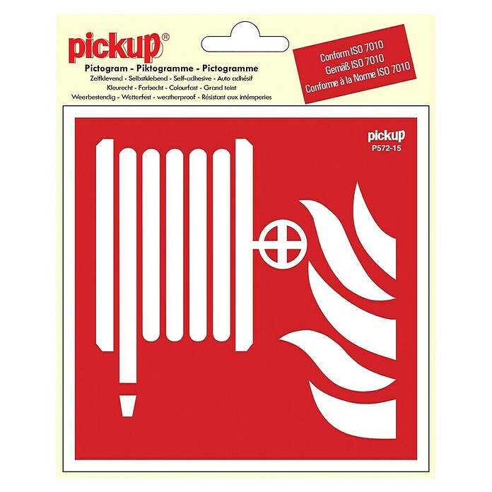 Pickup Aufkleber (L x B: 15 x 15 cm, Motiv: Wandhydrant)