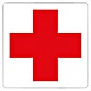 Pickup Aufkleber (L x B: 7,5 x 7,5 cm, Rotes Kreuz)