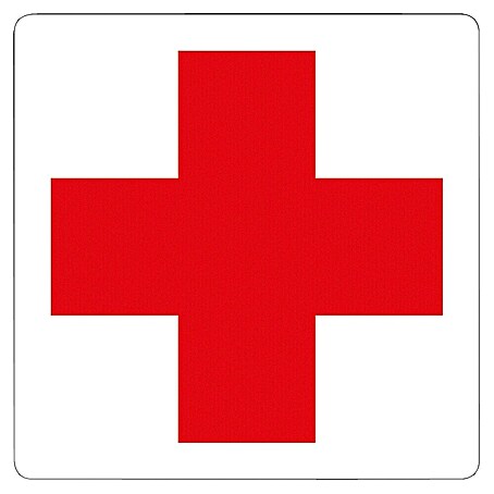Pickup Aufkleber (L x B: 7,5 x 7,5 cm, Rotes Kreuz)