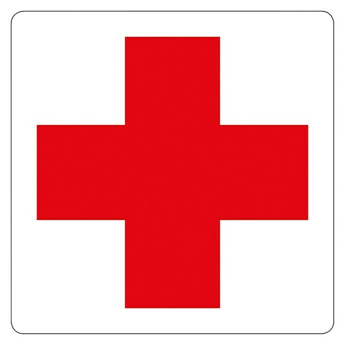 Pickup Etiqueta adhesiva (L x An: 7,5 x 7,5 cm, Cruz Roja)