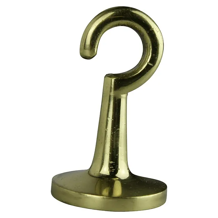 Conacord Endhaken - Für Seildurchmesser: 30 mm, Poliert - Goldener Haken, ideal zum Aufhängen von Gegenständen an Wänden oder Decken, gefertigt aus robustem Metall für sicheren Halt.