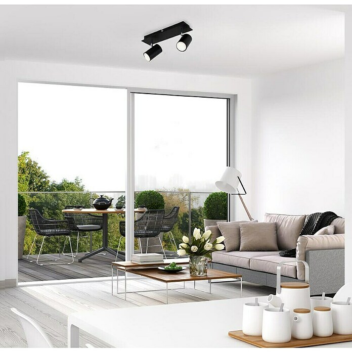 Briloner Regleta Run (40 W, 2 ud., L x An x Al: 80 x 290 x 123 mm, Negro, GU10) | BAUHAUS