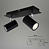 Briloner Regleta Run (40 W, 2 ud., L x An x Al: 80 x 290 x 123 mm, Negro, GU10) | BAUHAUS