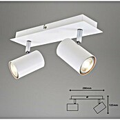 Briloner Regleta Run (40 W, 2 ud., L x An x Al: 80 x 290 x 123 mm, Blanco, GU10) | BAUHAUS