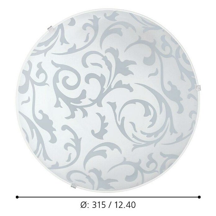 Eglo Plafón redondo Scalea (60 W, Ø x Al: 31 x 10 cm, Blanco, E27) | BAUHAUS