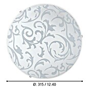 Eglo Plafón redondo Scalea (60 W, Ø x Al: 31 x 10 cm, Blanco, E27) | BAUHAUS