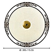 Eglo Plafón redondo Mestre (120 W, Ø x Al: 39 x 13,5 cm, Marrón, E27) | BAUHAUS