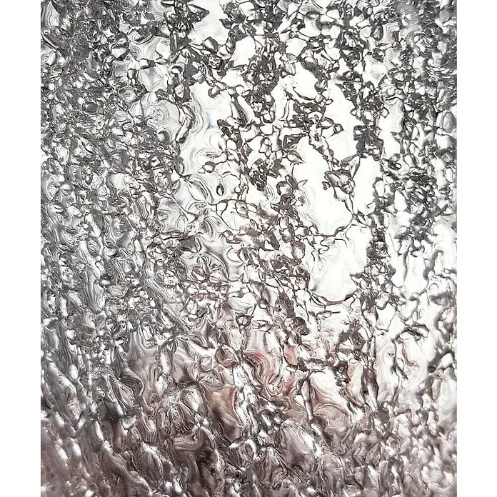 Eglo Lámpara colgante Farsala - 12 W, L x An x Al: 10 x 97,5 x 110 cm, Transparente, G9 - Imagen abstracta de estructuras cristalinas formando un intrigante patrón de plata y blanco.