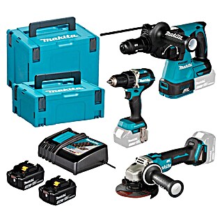Makita LXT 18V Maschinen-Set DLX3195JX1 (18 V, 2 Akkus, 5 Ah, 8 -tlg.)